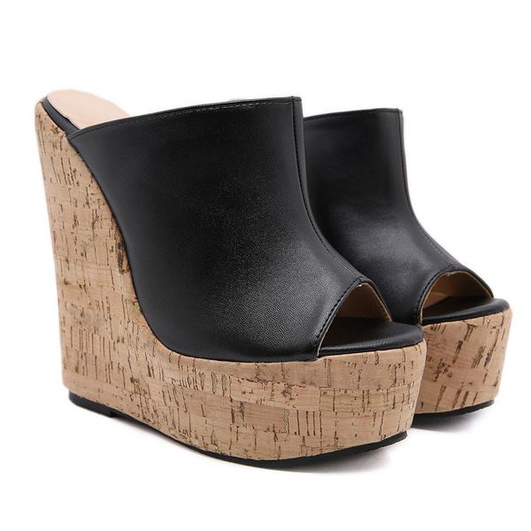peep toe platform wedge slippers black summer shoes woman super high sandal slippers black 35-42 mules
peep toe platform wedge slippers black summer shoes woman super high sandal slippers black 35-42 mules