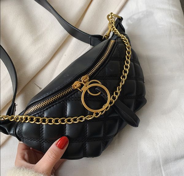 fiery кожа pu сумки на пояс для женщин 2020 малый сплошной цвет плеча сумка lady chest crossbody сумки цепи сумки