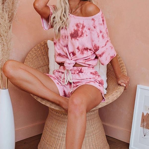women's sleepwear women gradient pajama set graffiti tie dye casual sports homewear daily o-neck short sleeve shorts, Black;red
women's sleepwear women gradient pajama set graffiti tie dye casual sports homewear daily o-neck short sleeve shorts, Black;red
