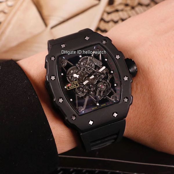 new pvd black steel case rm35-01 skeleton dial japan miyota automatic mens watch all black rubber strap sapphire glass 35-01 sport watches, Slivery;brown
new pvd black steel case rm35-01 skeleton dial japan miyota automatic mens watch all black rubber strap sapphire glass 35-01 sport watches, Slivery;brown