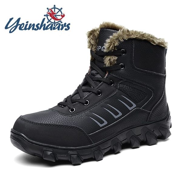 boots men brand men winter snow boots warm outdoor shoes leather classic male hiking with fur working botas, Black
boots men brand men winter snow boots warm outdoor shoes leather classic male hiking with fur working botas, Black