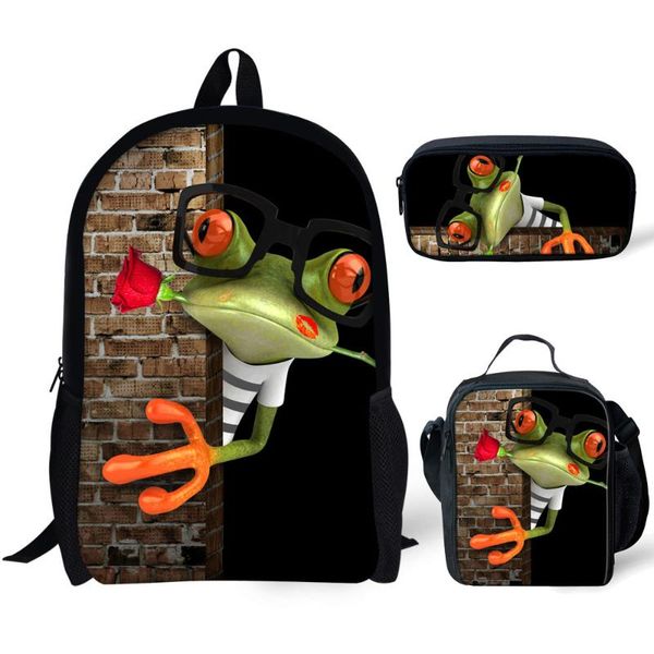 personalized frog 3d print mochilas escolares school bag for teen girl boy children 3pcs set backpack schoolbag kid bagpack
personalized frog 3d print mochilas escolares school bag for teen girl boy children 3pcs set backpack schoolbag kid bagpack