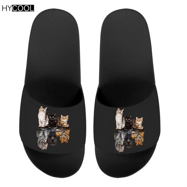 hycool 2020 fashion women men slippers cat reflection tiger printing swimming sports flat shoes slide sandals treking feminino
hycool 2020 fashion women men slippers cat reflection tiger printing swimming sports flat shoes slide sandals treking feminino