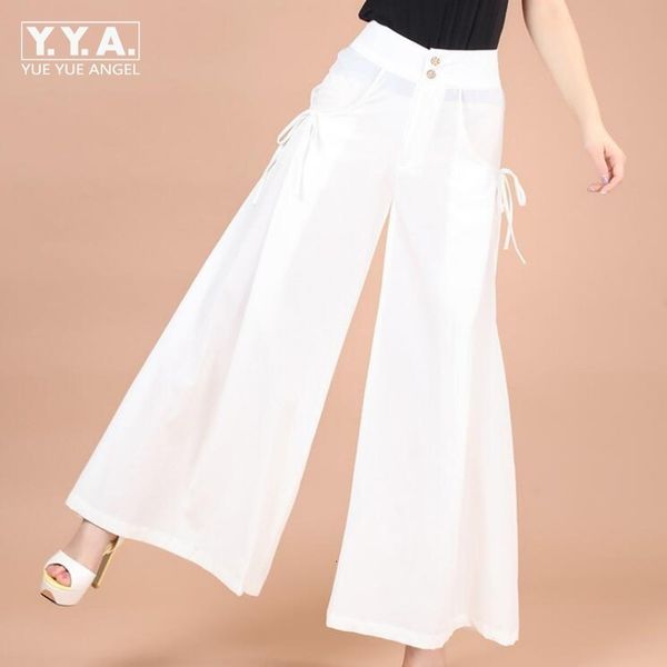 spring female wide leg pants high waist fashion plus size -6xl bow designer loose women trousers full length harem pants, Black;white 
spring female wide leg pants high waist fashion plus size -6xl bow designer loose women trousers full length harem pants, Black;white