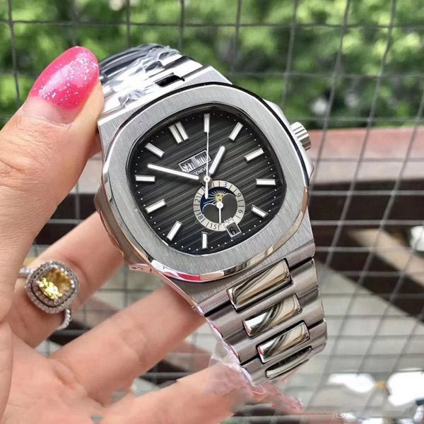 luxury watch men 40mm the small dials work automatic mechanical stainless steel sweeping reloj hombre 5726 classic fusion daydate, Slivery;brown
luxury watch men 40mm the small dials work automatic mechanical stainless steel sweeping reloj hombre 5726 classic fusion daydate, Slivery;brown