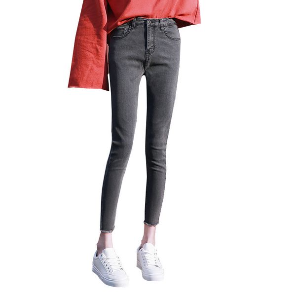 autumn and winter new dark high waist stretch trousers women's slim feet trousers, Black;white
autumn and winter new dark high waist stretch trousers women's slim feet trousers, Black;white