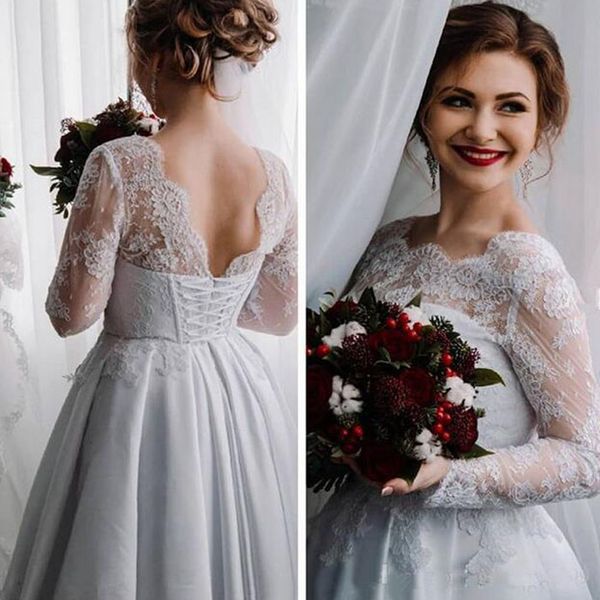 2019 A Line Wedding Dresses Sheer Neck Arabic Plus Size Long Sleeves Bridal Gowns Boho Country Custom Made vestidos de novia
2019 A Line Wedding Dresses Sheer Neck Arabic Plus Size Long Sleeves Bridal Gowns Boho Country Custom Made vestidos de novia