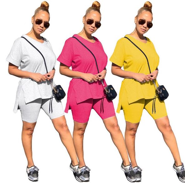 women tracksuit fashion candy solid color designer v-neck short sleeves t shirt shorts two piece set outfits casual sports suit s-xl cz630, White
women tracksuit fashion candy solid color designer v-neck short sleeves t shirt shorts two piece set outfits casual sports suit s-xl cz630, White
