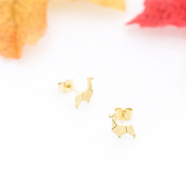 animal earrings for women origami giraffe rose gold stainless steel dinosaur earrings gift for women accessories jewellery bff, Golden;silver
animal earrings for women origami giraffe rose gold stainless steel dinosaur earrings gift for women accessories jewellery bff, Golden;silver