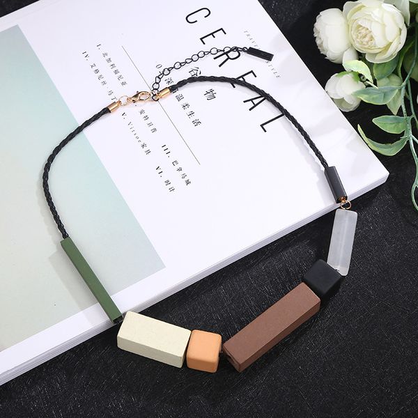 long chunky wood resin beads pendant charm necklace women jewelry black vintage rope chain neckless fashion nexklace accessories, Silver
long chunky wood resin beads pendant charm necklace women jewelry black vintage rope chain neckless fashion nexklace accessories, Silver