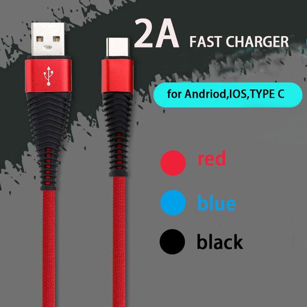 

Flexible u b cable high ten ile 2a charging data nylon braid type c cable cord for android am ung huawei charger ync cable 1m