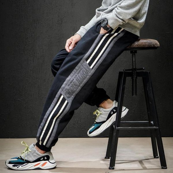 spring pants men's casual large size trend straight pants new korean version of loose and handsome beam feet sports men, Black
spring pants men's casual large size trend straight pants new korean version of loose and handsome beam feet sports men, Black