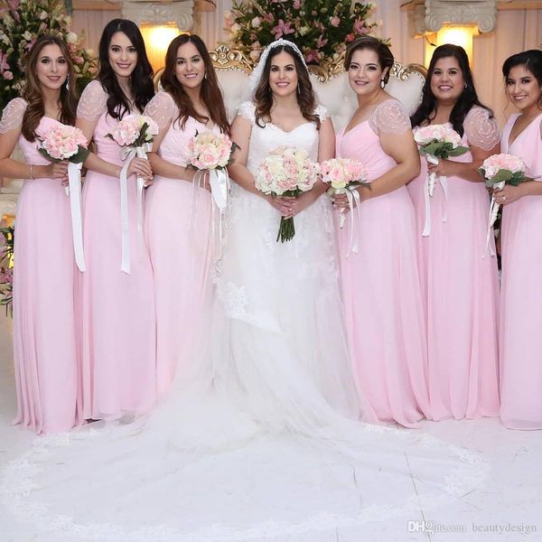 2019 new blus pink cap sleeves chiffon mermaid beach bridesmaid dresses maid of honor gown party dress summer party dress, Blue;red
2019 new blus pink cap sleeves chiffon mermaid beach bridesmaid dresses maid of honor gown party dress summer party dress, Blue;red