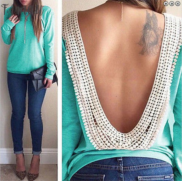 2020 summer new tshirt women backless t shirt long sleeve casual lace open back t shirt womens tees, White
2020 summer new tshirt women backless t shirt long sleeve casual lace open back t shirt womens tees, White