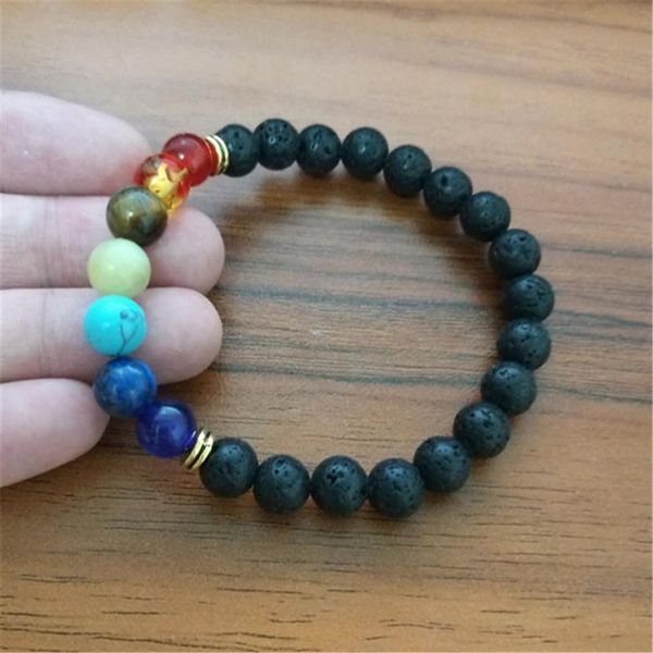 7 chakra yoga bracelet for women black lava healing balance reiki buddha prayer muti-color natural stone men bracelet gift
7 chakra yoga bracelet for women black lava healing balance reiki buddha prayer muti-color natural stone men bracelet gift
