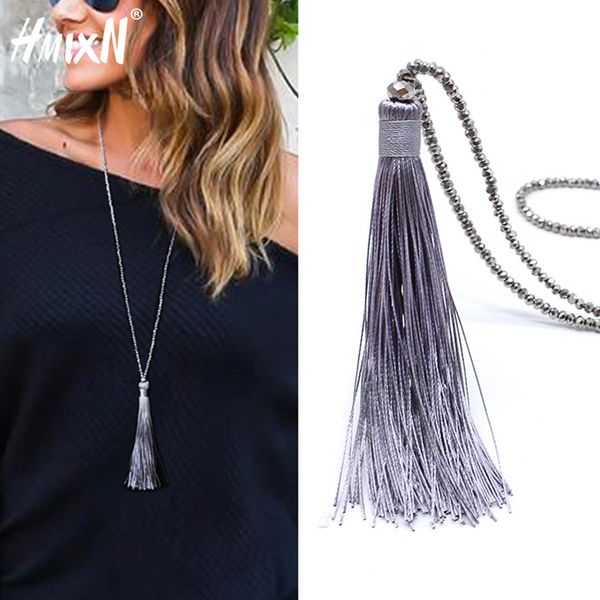 2019 new vintage boho long fringe tassel necklaces pendant for women collier femme glass beaded crystal bohemian jewelry collar, Silver
2019 new vintage boho long fringe tassel necklaces pendant for women collier femme glass beaded crystal bohemian jewelry collar, Silver