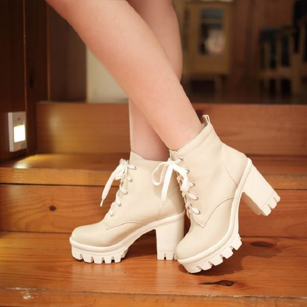 new women's boots japanese sweet waterproof platform high-heeled boots fashion wild short tube women's boots, Black
new women's boots japanese sweet waterproof platform high-heeled boots fashion wild short tube women's boots, Black
