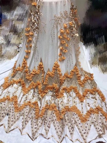 african 3d lace fabric 2020 embroidery nigerian lace fabric french tulle for wedding party h3641, Pink;blue