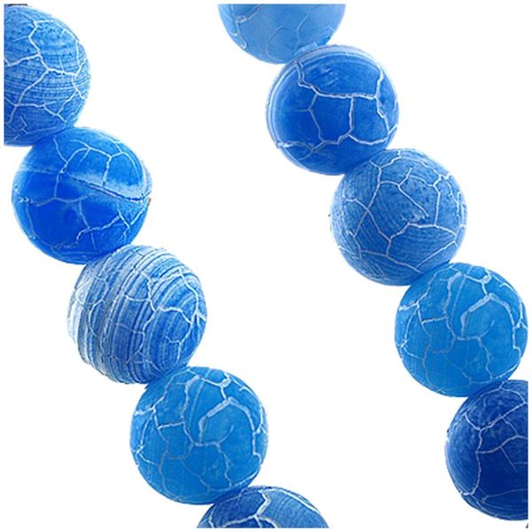 blue fire dragon veins agate gem round beads 8mm strand abux