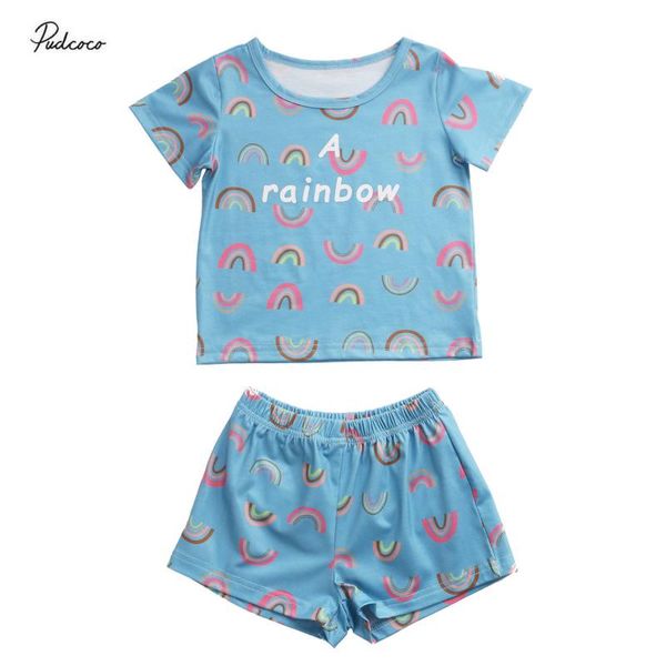 pajamas 2021 baby summer pajama sets toddler 2pcs set rainbow short sleeve + elastic waist shorts, Blue;red
pajamas 2021 baby summer pajama sets toddler 2pcs set rainbow short sleeve + elastic waist shorts, Blue;red