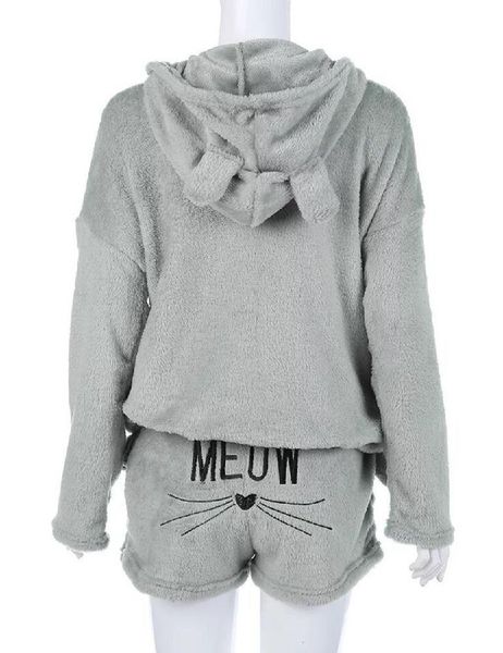 missky 2018 new 2pcs/set women cartoon pyjamas warm cute animal casual sleepwear for winter, Blue;gray
missky 2018 new 2pcs/set women cartoon pyjamas warm cute animal casual sleepwear for winter, Blue;gray