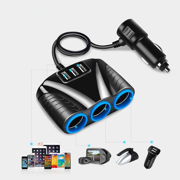wintuway 3 way auto sockets car cigarette lighter adapter lighter splitter 5v 3.1a output power 3 usb charger 12v/24v
wintuway 3 way auto sockets car cigarette lighter adapter lighter splitter 5v 3.1a output power 3 usb charger 12v/24v