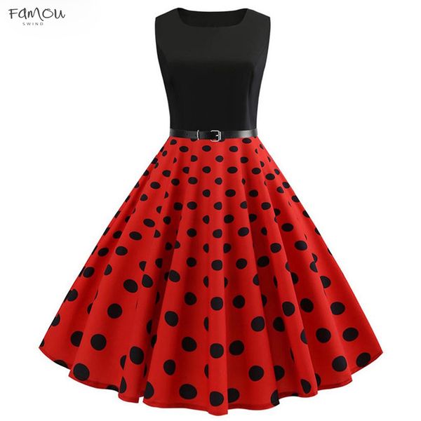 2019 Red Polka Dot Dress Women Sleeveless Casual Dresses Swing Vintage 50S Rockabilly Robe 60S Dress Pin Up Party Summer Dresses With
2019 Red Polka Dot Dress Women Sleeveless Casual Dresses Swing Vintage 50S Rockabilly Robe 60S Dress Pin Up Party Summer Dresses With