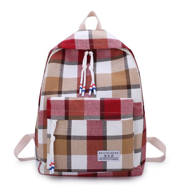 women plaid backpack large capacity teen girls' schoolbag korean style shoulder bag cute lapbackpack purse canvas backpacks
women plaid backpack large capacity teen girls' schoolbag korean style shoulder bag cute lapbackpack purse canvas backpacks