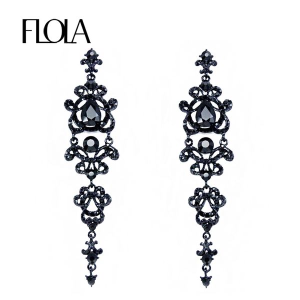 flola brand vintage black earrings with stones rhinestones long chandelier earrings gothic fashion jewelry for women ersh34, Golden
flola brand vintage black earrings with stones rhinestones long chandelier earrings gothic fashion jewelry for women ersh34, Golden