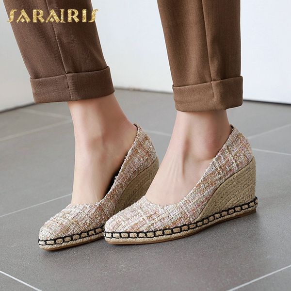 sarairis 2020 new arrivals platform slip on shoes woman pumps female mix color wedge high heels lady pumps women shoes, Black
sarairis 2020 new arrivals platform slip on shoes woman pumps female mix color wedge high heels lady pumps women shoes, Black