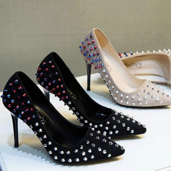 new spring and fall 2019 fashion versatile suede suede heels stiletto heels with pointed toes are a must-have for dinner parties, Black
new spring and fall 2019 fashion versatile suede suede heels stiletto heels with pointed toes are a must-have for dinner parties, Black