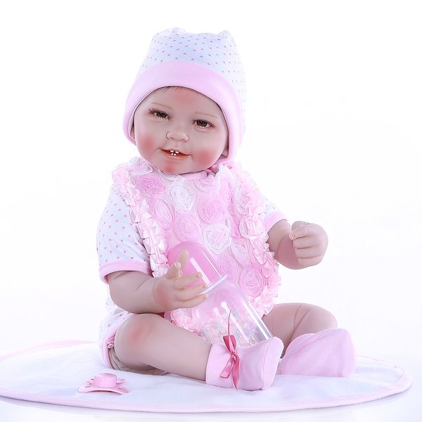 new 55cm 0-3month real baby size smile baby with teeth realitic reborn baby doll lifelike soft touch weighted body doll pink dress
new 55cm 0-3month real baby size smile baby with teeth realitic reborn baby doll lifelike soft touch weighted body doll pink dress