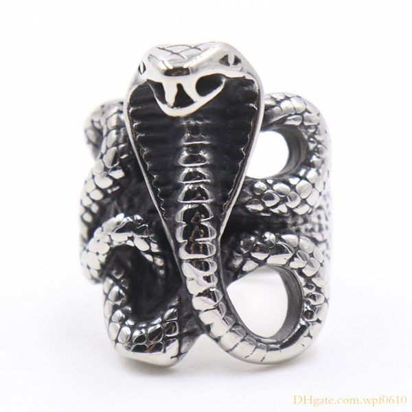 hip hop punk style cool cobra shape design stainless steel rings jewelry amulet for men, Silver
hip hop punk style cool cobra shape design stainless steel rings jewelry amulet for men, Silver
