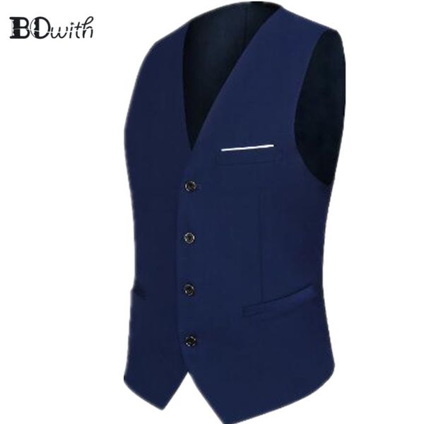 2019 navy men's sleeveless slim fit suit vest single breasted four buttons business dating wedding dress waistcoat, Black;white
2019 navy men's sleeveless slim fit suit vest single breasted four buttons business dating wedding dress waistcoat, Black;white