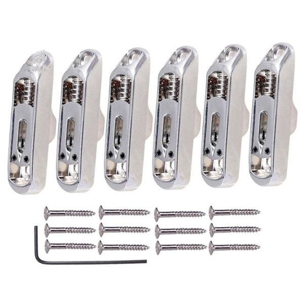 6 pcs single individual bridge saddles tailpiece with screws wrench set for 6 string electric guitar bass parts
6 pcs single individual bridge saddles tailpiece with screws wrench set for 6 string electric guitar bass parts