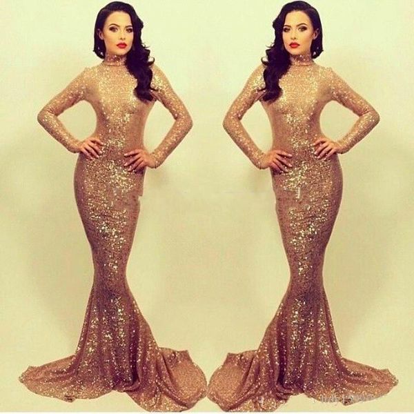 2019 new robe de soiree gorgeous gold sequin mermaid evening dress prom dresses with high neck long sleeve formal party dress, Black;red
2019 new robe de soiree gorgeous gold sequin mermaid evening dress prom dresses with high neck long sleeve formal party dress, Black;red