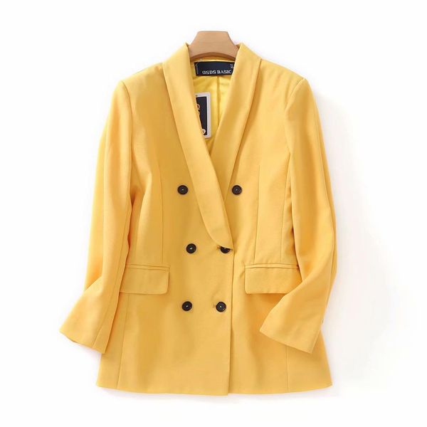 omikron women women vintage yellow blazer female long sleeve elegant jacket ladies work wear blazer formal suits coat outerwear, White;black
omikron women women vintage yellow blazer female long sleeve elegant jacket ladies work wear blazer formal suits coat outerwear, White;black