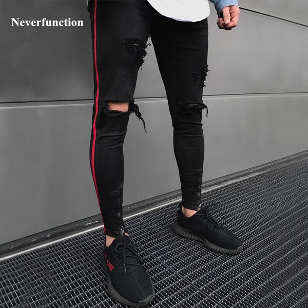 men's jeans men hip hop skinny motorcycle denim pants ankle zipper designer black mens pantalones vaqueros hombre biker, Blue
men's jeans men hip hop skinny motorcycle denim pants ankle zipper designer black mens pantalones vaqueros hombre biker, Blue