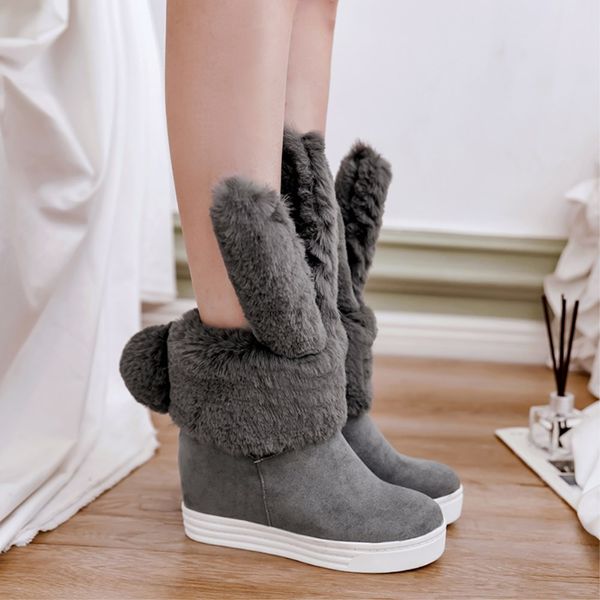 pgyh9 shopping thick bottom lovely rabbit ears skin and hair warmth and comfort medium tube boots9892400, Black
pgyh9 shopping thick bottom lovely rabbit ears skin and hair warmth and comfort medium tube boots9892400, Black