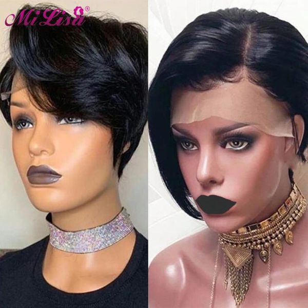 mi лиза pixie cut короткий парик фронта шнурка парики человеческих волос для черных женщин 13x4 прямой парик фронта шнурка бразильский парик, Black;brown
mi лиза pixie cut короткий парик фронта шнурка парики человеческих волос для черных женщин 13x4 прямой парик фронта шнурка бразильский парик, Black;brown