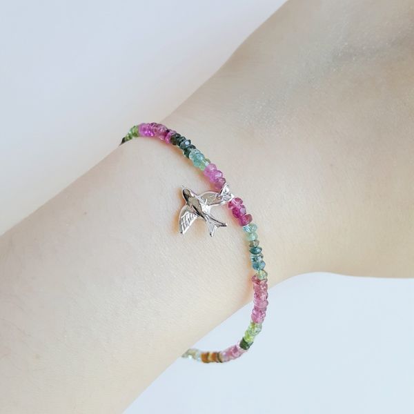 lii ji natural rainbow tourmaline bracelet 925 sterling silver peace pigeon birds charm delicate bracelet for women, Golden;silver
lii ji natural rainbow tourmaline bracelet 925 sterling silver peace pigeon birds charm delicate bracelet for women, Golden;silver