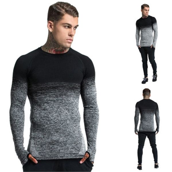 gradient long sleeves man tshirt clothing autumn slim thin designer round neck fashion style casual tee male, White;black
gradient long sleeves man tshirt clothing autumn slim thin designer round neck fashion style casual tee male, White;black