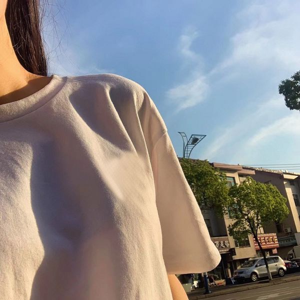 19ss womens t-shirt desigen summer arrival classic lossse wshed wild tide cotton selling, White
19ss womens t-shirt desigen summer arrival classic lossse wshed wild tide cotton selling, White