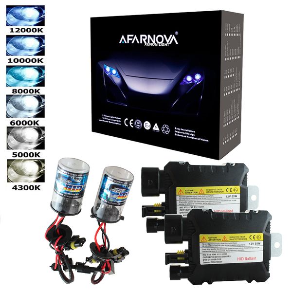 

2pcs 12v 55w xenon h7 hid conversion kit h1 h3 h11 9005 bulb auto car headlight lamp 3000k 4300k 5000k 6000k 8000k 12000k