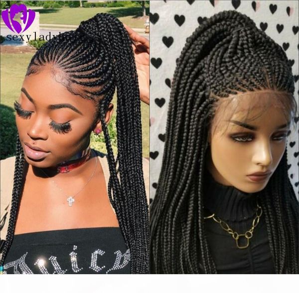dark brown black synthetic hair 13*4 lace front braided wig heat resistant fiber hair natural hairline for women wigs, Black;brown
dark brown black synthetic hair 13*4 lace front braided wig heat resistant fiber hair natural hairline for women wigs, Black;brown