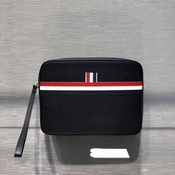2019 new men's handbag american fashion designer clutch bag fashion style colorful stripe lining with leather hand strap
2019 new men's handbag american fashion designer clutch bag fashion style colorful stripe lining with leather hand strap