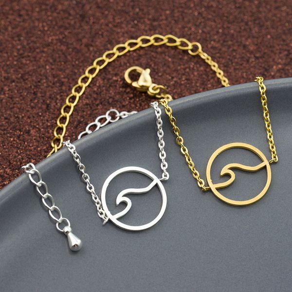 wholesale 10pcs stainless steel bracelets charm women lady girl hand chain fashion wave bracelet jewelry friend gifts bff, Golden;silver
wholesale 10pcs stainless steel bracelets charm women lady girl hand chain fashion wave bracelet jewelry friend gifts bff, Golden;silver