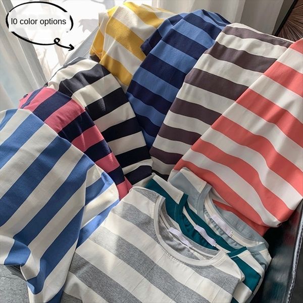 t-shirt women's short sleeve ins fashionable striped 2020 clothes t-shirt clothes loose and simple, White
t-shirt women's short sleeve ins fashionable striped 2020 clothes t-shirt clothes loose and simple, White