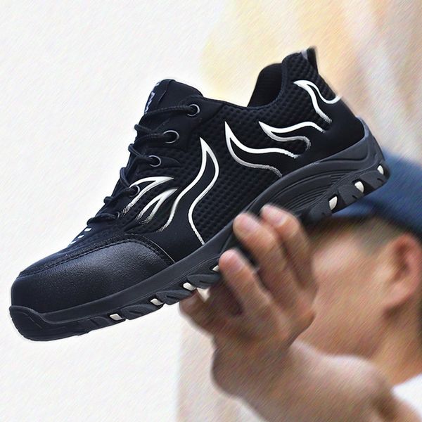 selling new men's breathable steel toe cap safety shoes men's outdoor non-slip steel puncture waterproof construction boots, Black
selling new men's breathable steel toe cap safety shoes men's outdoor non-slip steel puncture waterproof construction boots, Black