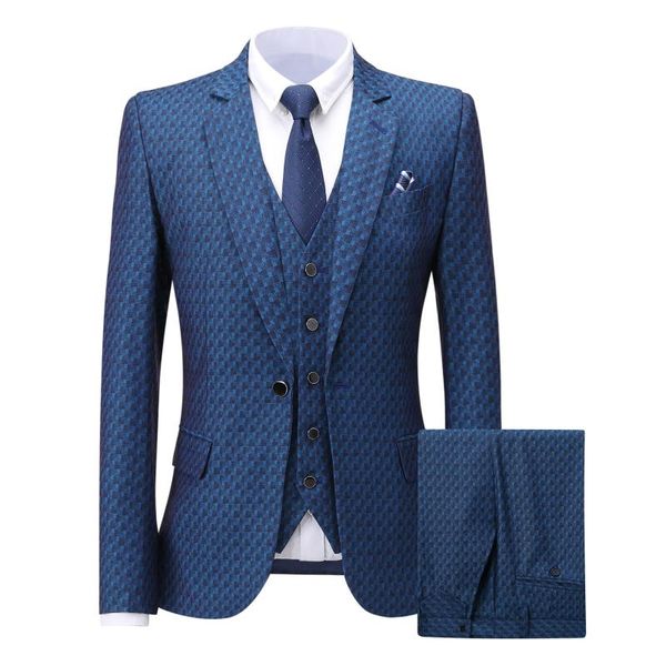 jacket + vest + pants ) 2019 new men's fashion boutique plaid wedding dress suit three-piece male formal business casual suits, White;black
jacket + vest + pants ) 2019 new men's fashion boutique plaid wedding dress suit three-piece male formal business casual suits, White;black